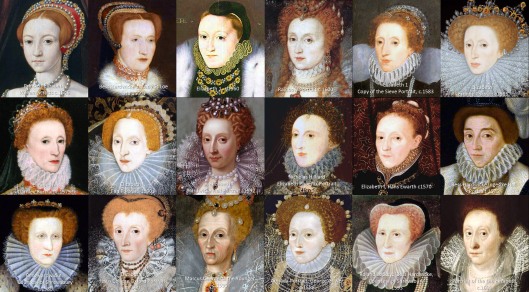 A collection of portraits of Elizabeth I and Elizabeth of Hardwick
